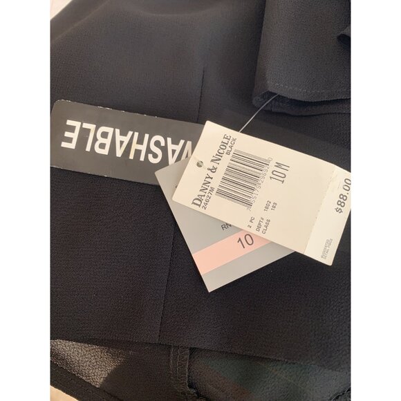 Danny & Nicole 2 pc Maxi Black Formal Dress Size 10 - Picture 10 of 10